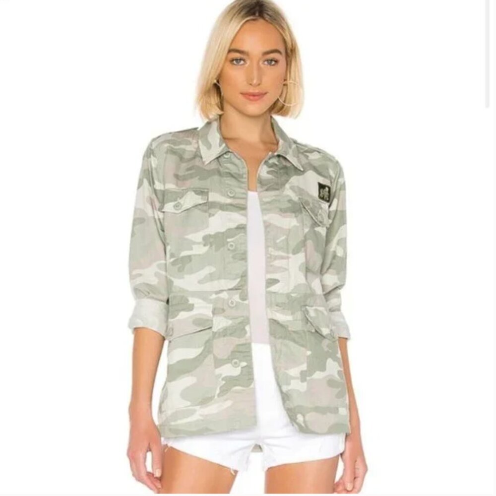 Mother The Loose Veteran Shacket Camouflage Utility Jacket Size S